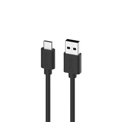Moki USB-A to USB-C SynCharge Cable 1 Metre Jet Black